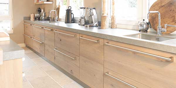 Keukenkasten in massief hout