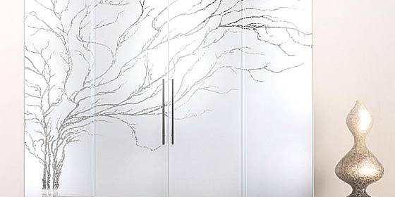 decoratie glazen deur @city